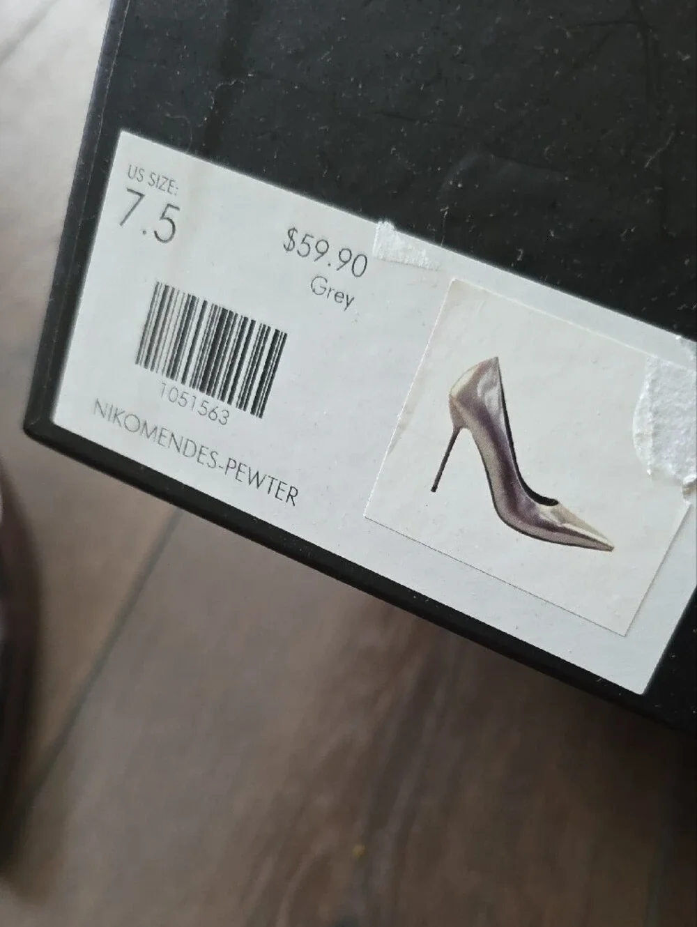 Azalea Wang Akira Heels Metallic Light Grey Pointed-Toe Women's Pumps‎
